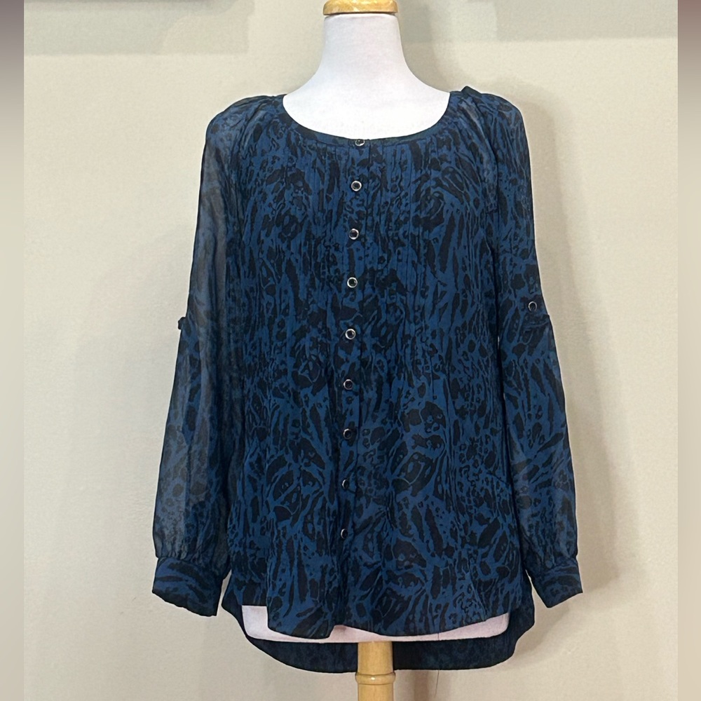 Grace Elements | Size Medium Dark Teal/Black Plea… - image 1